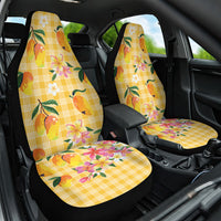 Aloha Hawaii Palaka Print Mango Plumeria Car Seat Cover Fresh Lemon LT7 One Size Yellow - Polynesian Pride