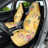 Aloha Hawaii Palaka Print Mango Plumeria Car Seat Cover Fresh Lemon LT7 - Polynesian Pride