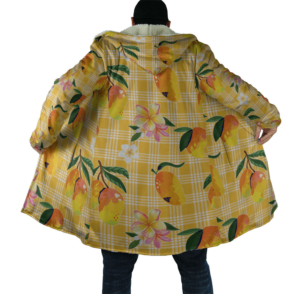 Aloha Hawaii Palaka Print Mango Plumeria Cloak Fresh Lemon LT7 - Polynesian Pride
