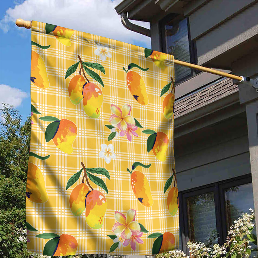 Aloha Hawaii Palaka Print Mango Plumeria Garden Flag Fresh Lemon LT7 - Polynesian Pride