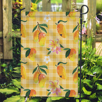 Aloha Hawaii Palaka Print Mango Plumeria Garden Flag Fresh Lemon LT7 Garden Flag Yellow - Polynesian Pride
