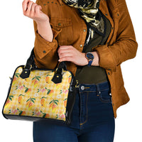 Aloha Hawaii Palaka Print Mango Plumeria Shoulder Handbag Fresh Lemon LT7 - Polynesian Pride