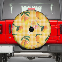 Aloha Hawaii Palaka Print Mango Plumeria Spare Tire Cover Fresh Lemon LT7 - Polynesian Pride