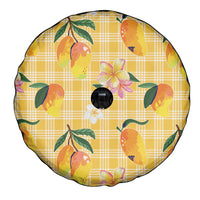Aloha Hawaii Palaka Print Mango Plumeria Spare Tire Cover Fresh Lemon LT7 - Polynesian Pride