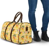 Aloha Hawaii Palaka Print Mango Plumeria Travel Bag Fresh Lemon LT7 - Polynesian Pride