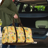 Aloha Hawaii Palaka Print Mango Plumeria Travel Bag Fresh Lemon LT7 - Polynesian Pride