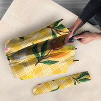 Aloha Hawaii Palaka Print Mango Plumeria Umbrella Fresh Lemon LT7 - Polynesian Pride