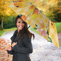 Aloha Hawaii Palaka Print Mango Plumeria Umbrella Fresh Lemon LT7 - Polynesian Pride