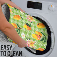 Aloha Hawaii Palaka Print Mango Plumeria Bathroom Set Cool Mint LT7 - Polynesian Pride