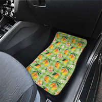 Aloha Hawaii Palaka Print Mango Plumeria Car Mats Cool Mint LT7 - Polynesian Pride