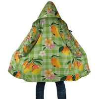 Aloha Hawaii Palaka Print Mango Plumeria Cloak Cool Mint LT7 Unisex Mint - Polynesian Pride