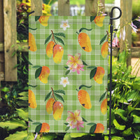 Aloha Hawaii Palaka Print Mango Plumeria Garden Flag Cool Mint LT7 Garden Flag Mint - Polynesian Pride