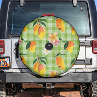 Aloha Hawaii Palaka Print Mango Plumeria Spare Tire Cover Cool Mint LT7 Mint - Polynesian Pride