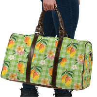 Aloha Hawaii Palaka Print Mango Plumeria Travel Bag Cool Mint LT7 - Polynesian Pride