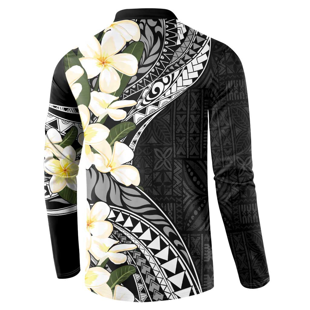 Aloha Hawaii Festive Button Sweatshirt Frangipani Lace Classic