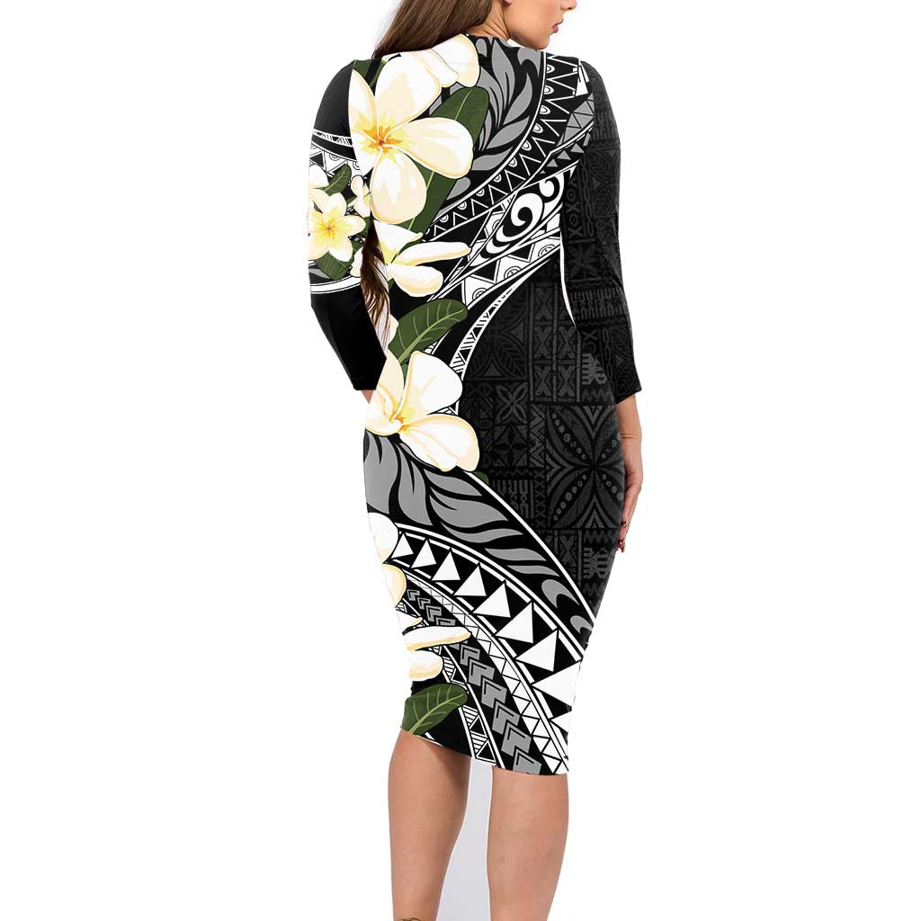 Aloha Hawaii Festive Family Matching Long Sleeve Bodycon Dress and Hawaiian Shirt Frangipani Lace Classic LT7 - Polynesian Pride