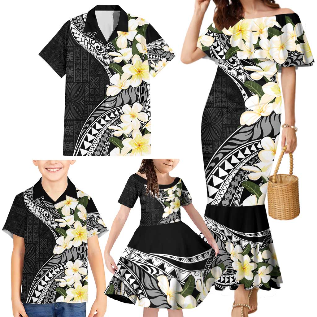 Aloha Hawaii Festive Family Matching Mermaid Dress and Hawaiian Shirt Frangipani Lace Classic LT7 - Polynesian Pride