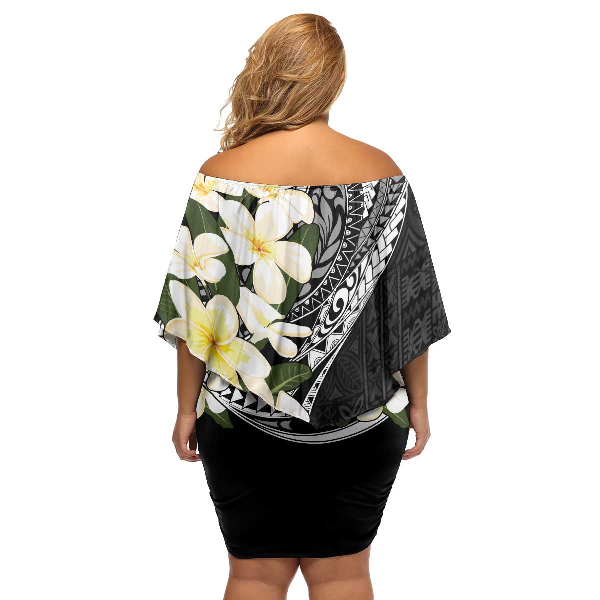 Aloha Hawaii Festive Family Matching Off Shoulder Short Dress and Hawaiian Shirt Frangipani Lace Classic LT7 - Polynesian Pride