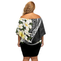 Aloha Hawaii Festive Family Matching Off Shoulder Short Dress and Hawaiian Shirt Frangipani Lace Classic LT7 - Polynesian Pride