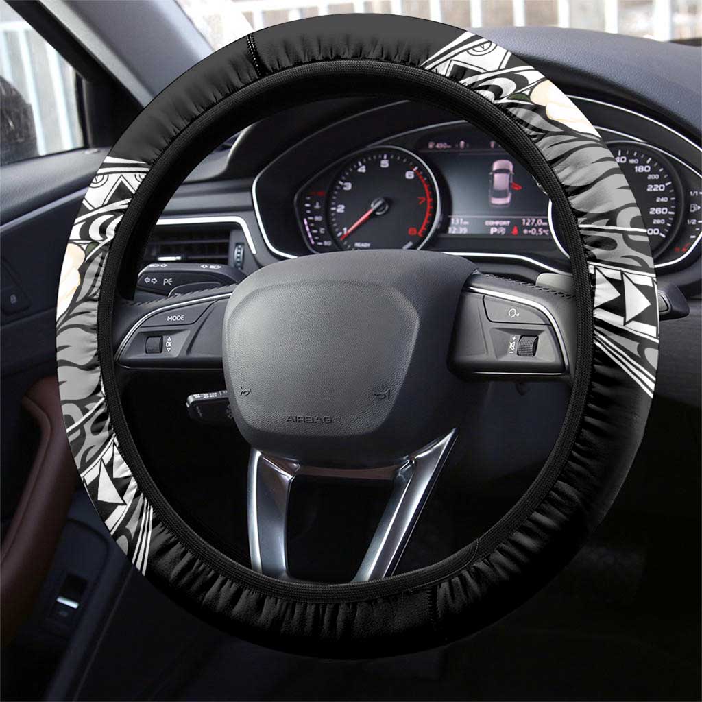 Aloha Hawaii Festive Steering Wheel Cover Frangipani Lace Classic LT7 - Polynesian Pride