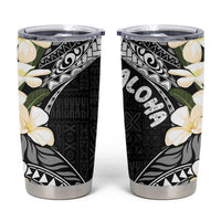 Aloha Hawaii Festive Tumbler Cup Frangipani Lace Classic LT7 Black - Polynesian Pride