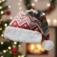 Here For A Koality Xmas Australia Abogirinal Christmas Santa Hat Santa Koala LT7 With Fur Red - Polynesian Pride