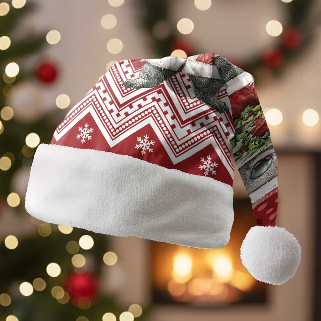 Here For A Koality Xmas Australia Abogirinal Christmas Santa Hat Santa Koala LT7 Without Fur Red - Polynesian Pride