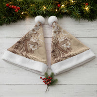 Kia Orana Cook Islands Tapa Floral With Cross Christmas Santa Hat Beige LT7 - Polynesian Pride