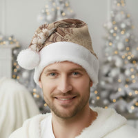 Kia Orana Cook Islands Tapa Floral With Cross Christmas Santa Hat Beige LT7 - Polynesian Pride