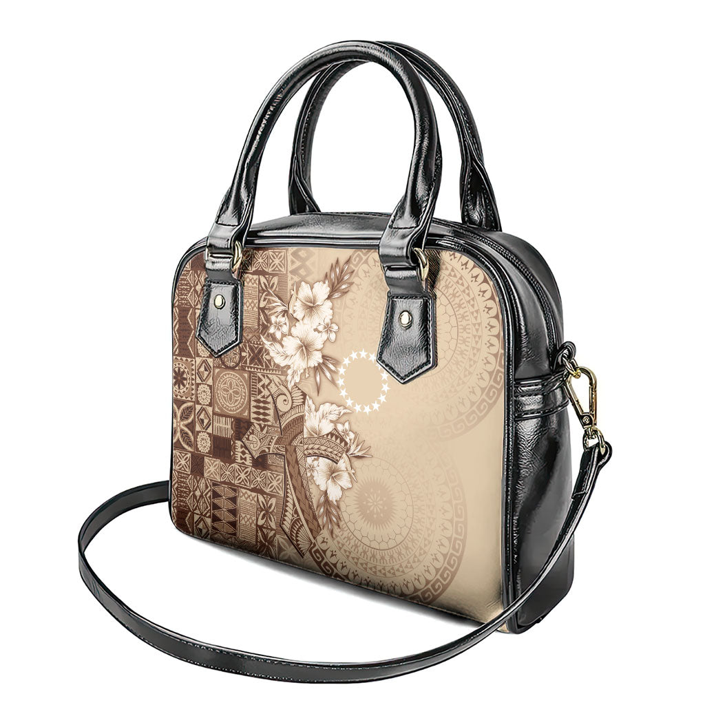 Kia Orana Cook Islands Tapa Floral With Cross Shoulder Handbag Beige