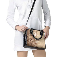 Kia Orana Cook Islands Tapa Floral With Cross Shoulder Handbag Beige
