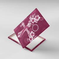 Kia Orana Cook Islands Tapa Floral With Cross Canvas Wall Art Maroon