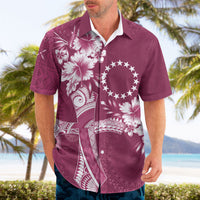Kia Orana Cook Islands Tapa Floral With Cross Hawaiian Shirt Maroon LT7 - Polynesian Pride