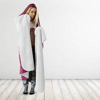 Kia Orana Cook Islands Tapa Floral With Cross Hooded Blanket Maroon LT7 - Polynesian Pride
