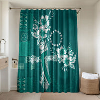 Kia Orana Cook Islands Tapa Floral With Cross Bathroom Set Deep Teal