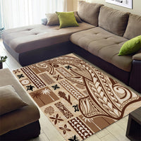 Samoa Tapa Area Rug Siapo Mix Tatau Patterns LT7 - Polynesian Pride