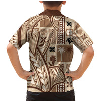 Samoa Tapa Family Matching Mermaid Dress and Hawaiian Shirt Siapo Mix Tatau Patterns LT7 - Polynesian Pride