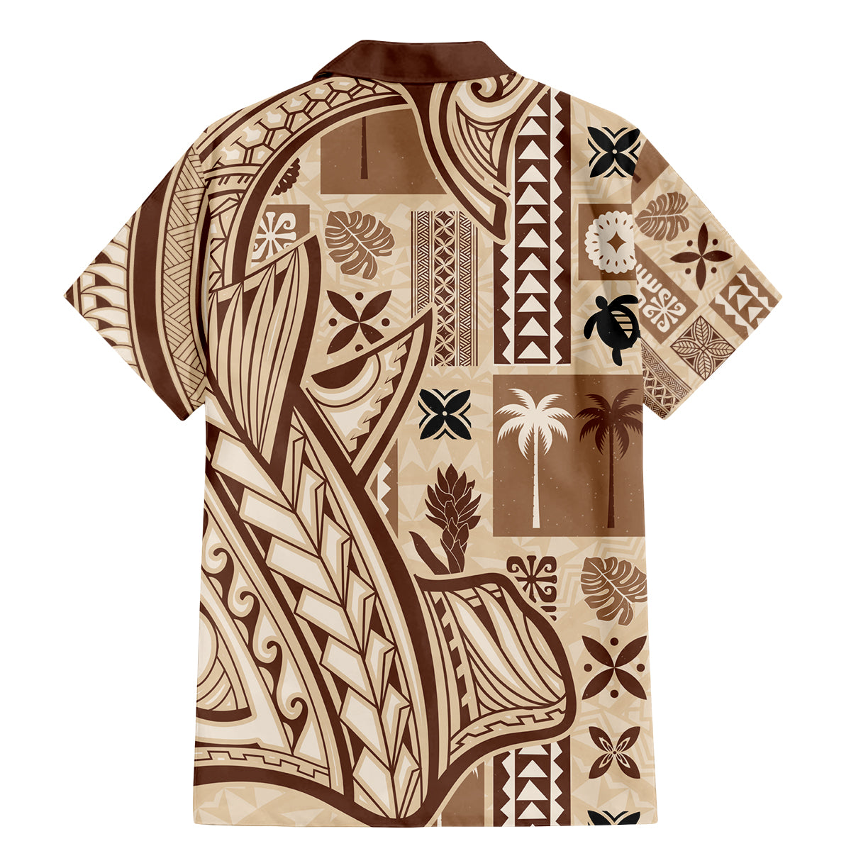 Samoa Tapa Family Matching Mermaid Dress and Hawaiian Shirt Siapo Mix Tatau Patterns LT7 - Polynesian Pride
