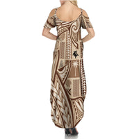 samoa-tapa-family-matching-summer-maxi-dress-and-hawaiian-shirt-siapo-mix-tatau-patterns