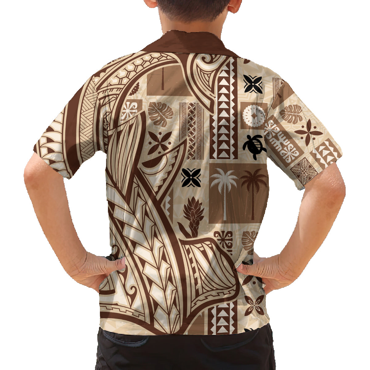 Samoa Tapa Family Matching Tank Maxi Dress and Hawaiian Shirt Siapo Mix Tatau Patterns LT7 - Polynesian Pride