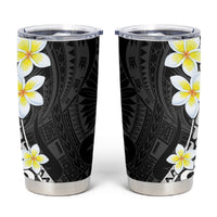 Hawaii Aloha Tumbler Cup Plumeria Vintage - Black