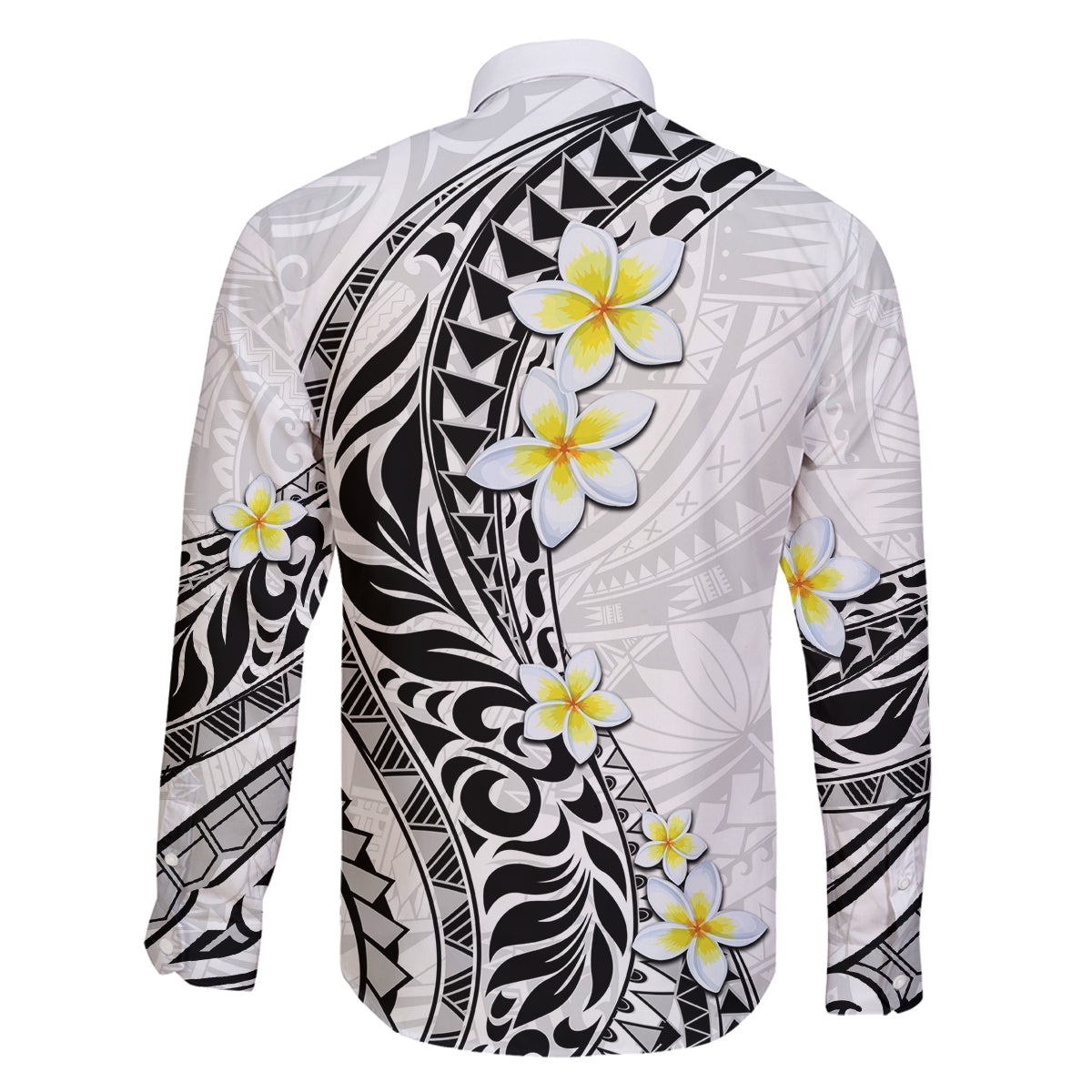 Hawaii Aloha Family Matching Off Shoulder Maxi Dress and Hawaiian Shirt Plumeria Vintage - White LT7 - Polynesian Pride