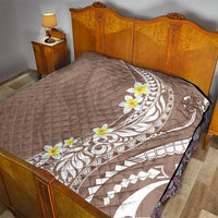 Hawaii Aloha Quilt Plumeria Vintage - Brown LT7 - Polynesian Pride