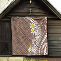 Hawaii Aloha Quilt Plumeria Vintage - Brown LT7 - Polynesian Pride