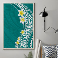Hawaii Aloha Canvas Wall Art Plumeria Vintage - Teal LT7 - Polynesian Pride