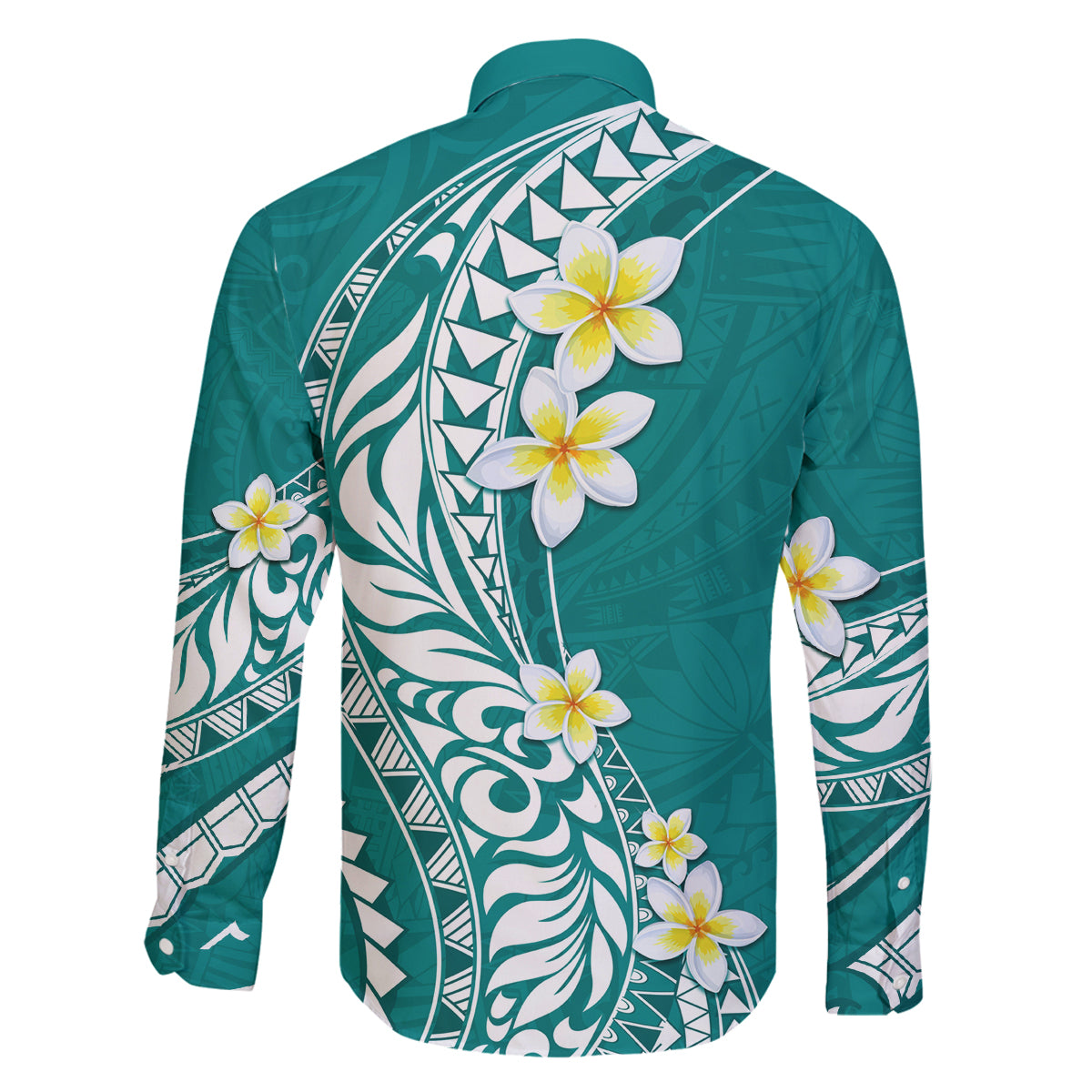 Hawaii Aloha Family Matching Tank Maxi Dress and Hawaiian Shirt Plumeria Vintage - Teal LT7 - Polynesian Pride