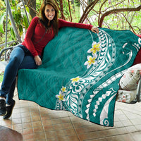 Hawaii Aloha Quilt Plumeria Vintage - Teal LT7 - Polynesian Pride