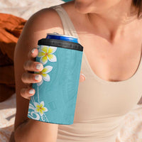 Hawaii Aloha 4 in 1 Can Cooler Tumbler Plumeria Vintage - Turquoise