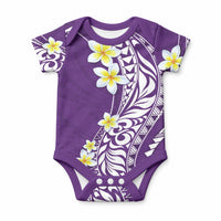 Hawaii Aloha Baby Onesie Plumeria Vintage - Violet