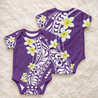 Hawaii Aloha Baby Onesie Plumeria Vintage - Violet